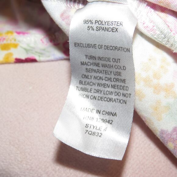 BKind Floral Print Girls Ruffle Short Sleeve Shirt - Picture 6 of 6